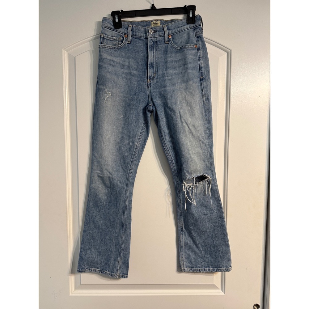 Citizens of Humanity Demy Jeans 26 Light Wash Distressed Cropped Flare Designer